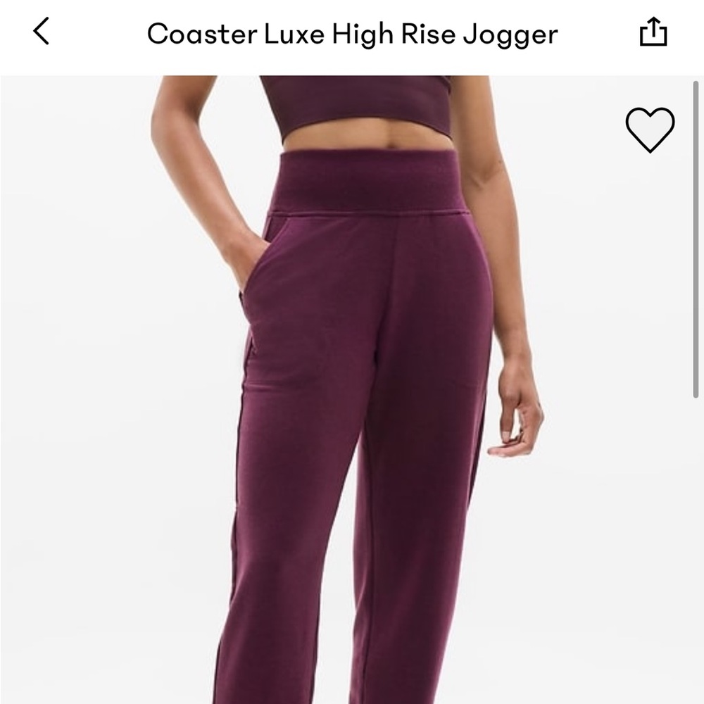 Athleta Purple High Rise Jogger Pants